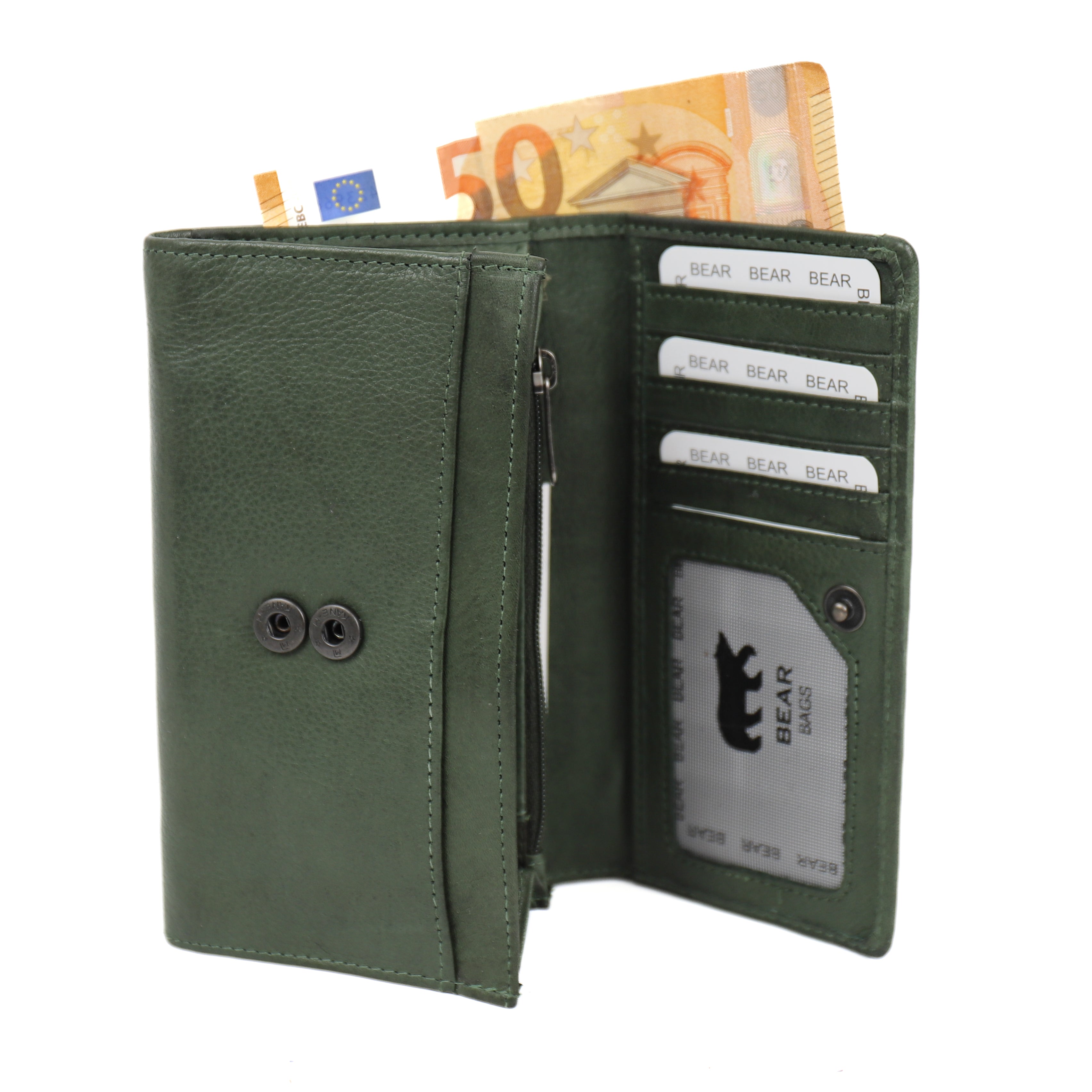 Overslag portemonnee 'Sweety' XL groen - CP 6041 Groen