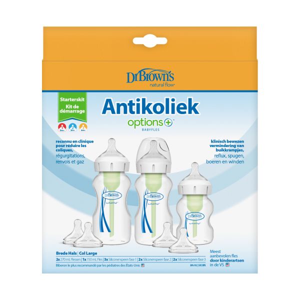 Dr. Brown's Options  Anti-colic Startpakket Brede Halsfles