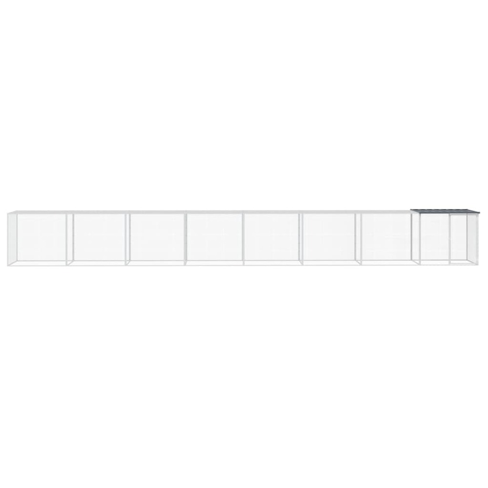 Poulailler avec toit anthracite 803x98x90 cm acier galvanisé