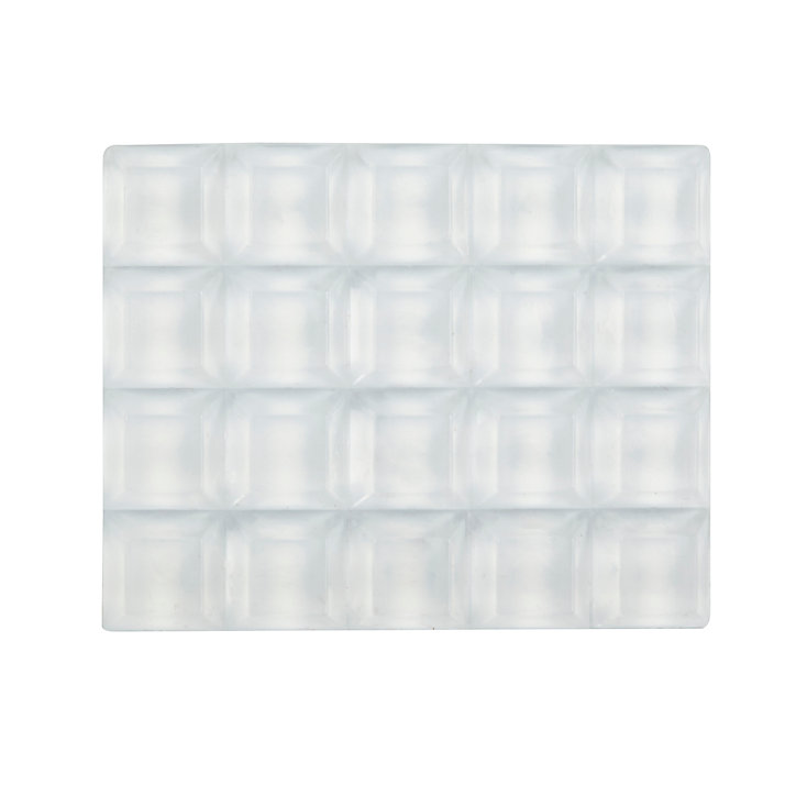 Butoir à coller en caoutchouc carré Diall 13 x 13 mm, 20 pièces