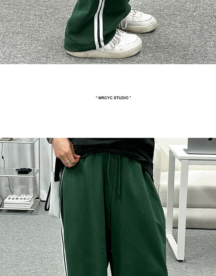 MRCYC - Hoge taille gestreepte joggingbroek met wijde pijpen