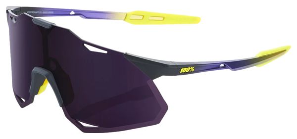 Lunettes 100% Hypercraft XS - Brillant Métallique Mat - Verres Violet foncé