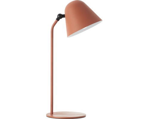 Tafellamp, 1-lichts, HxBxL 49x16x23 cm, Connjie terracotta, met snoerschakelaar, draaibare kop