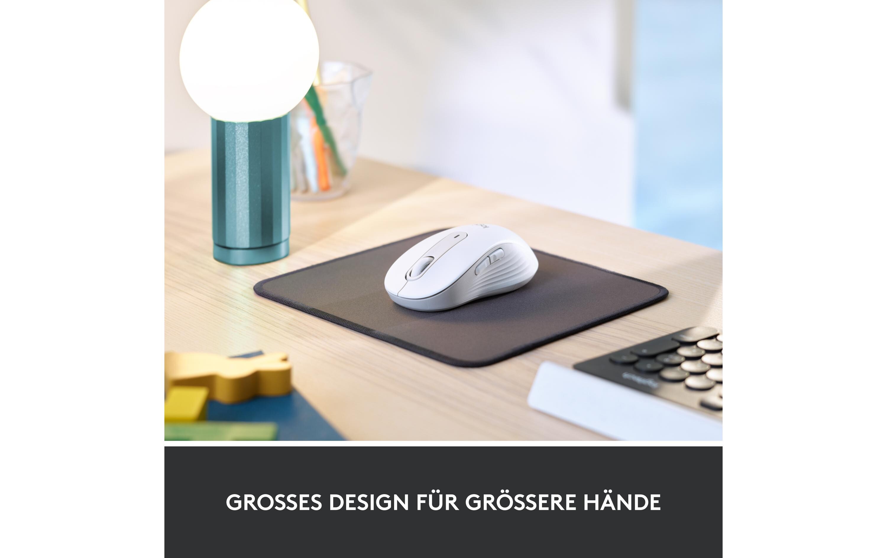 Maus Signature M650 L for Business WeissLogitech Wireless Mouse Signature M650 4000dpi Optisch weiss