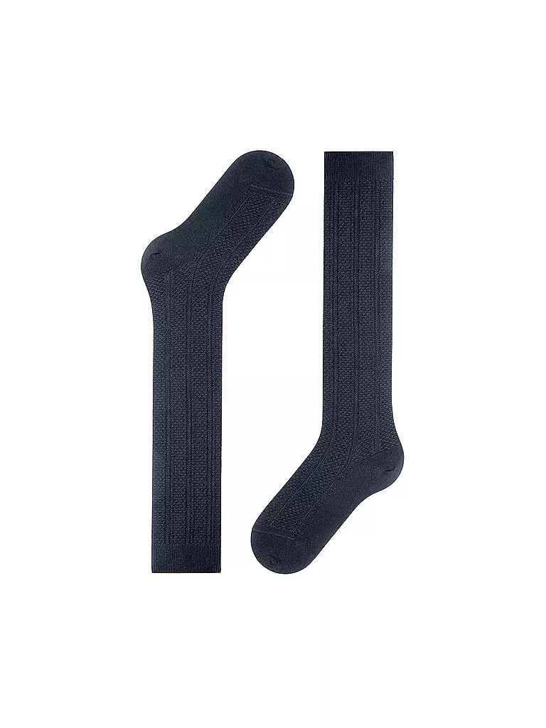FALKE Kniestrümpfe NEEDLEPOINT space blue blau
