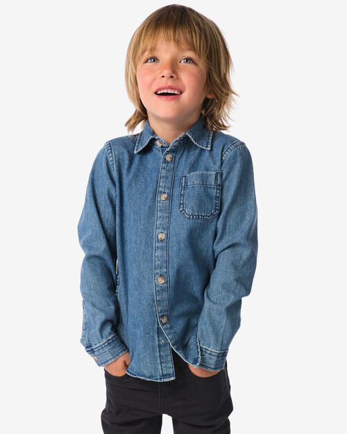 chemise enfant denim  bleu
