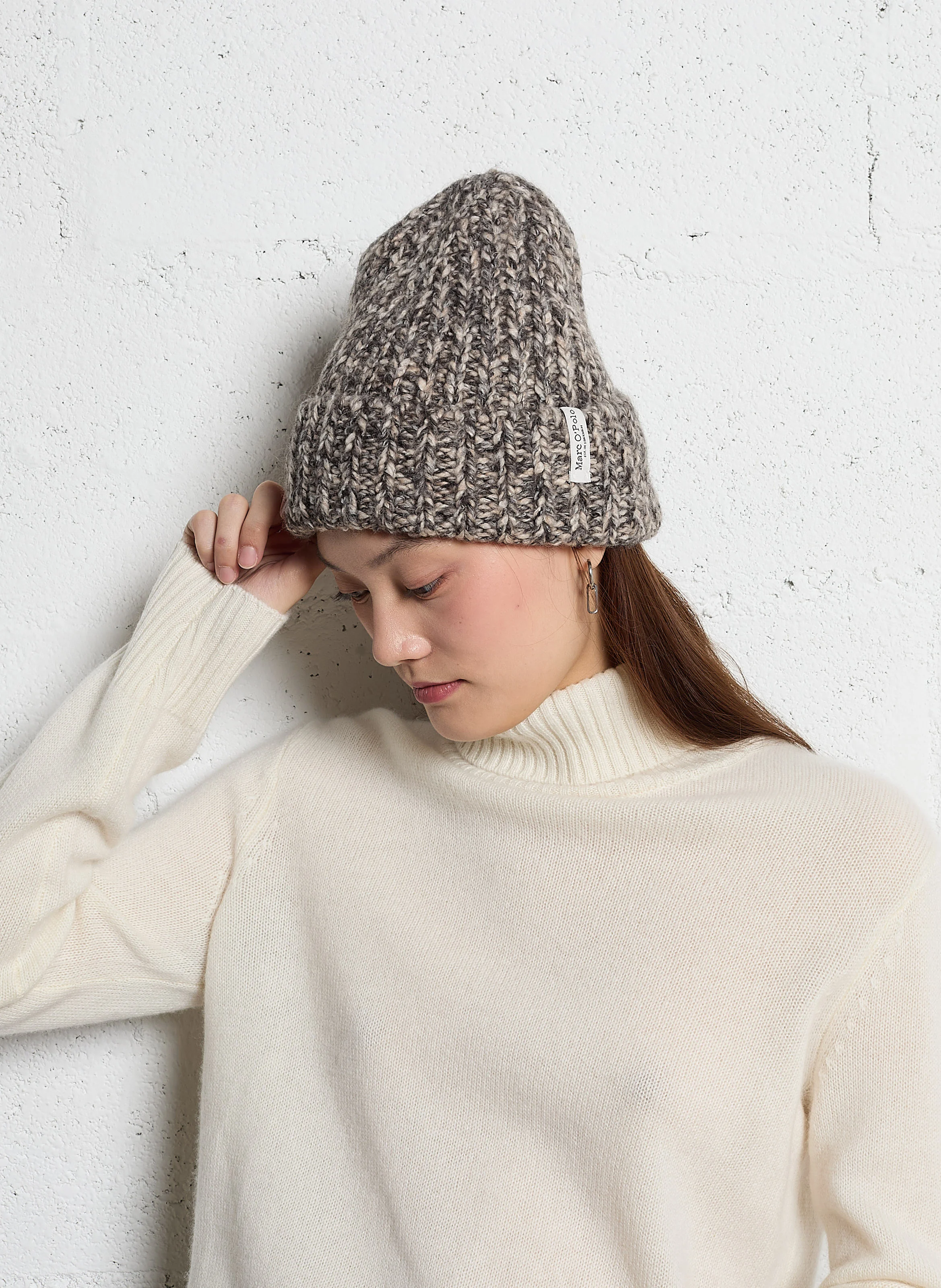 Bonnet en laine mélangée | Marron