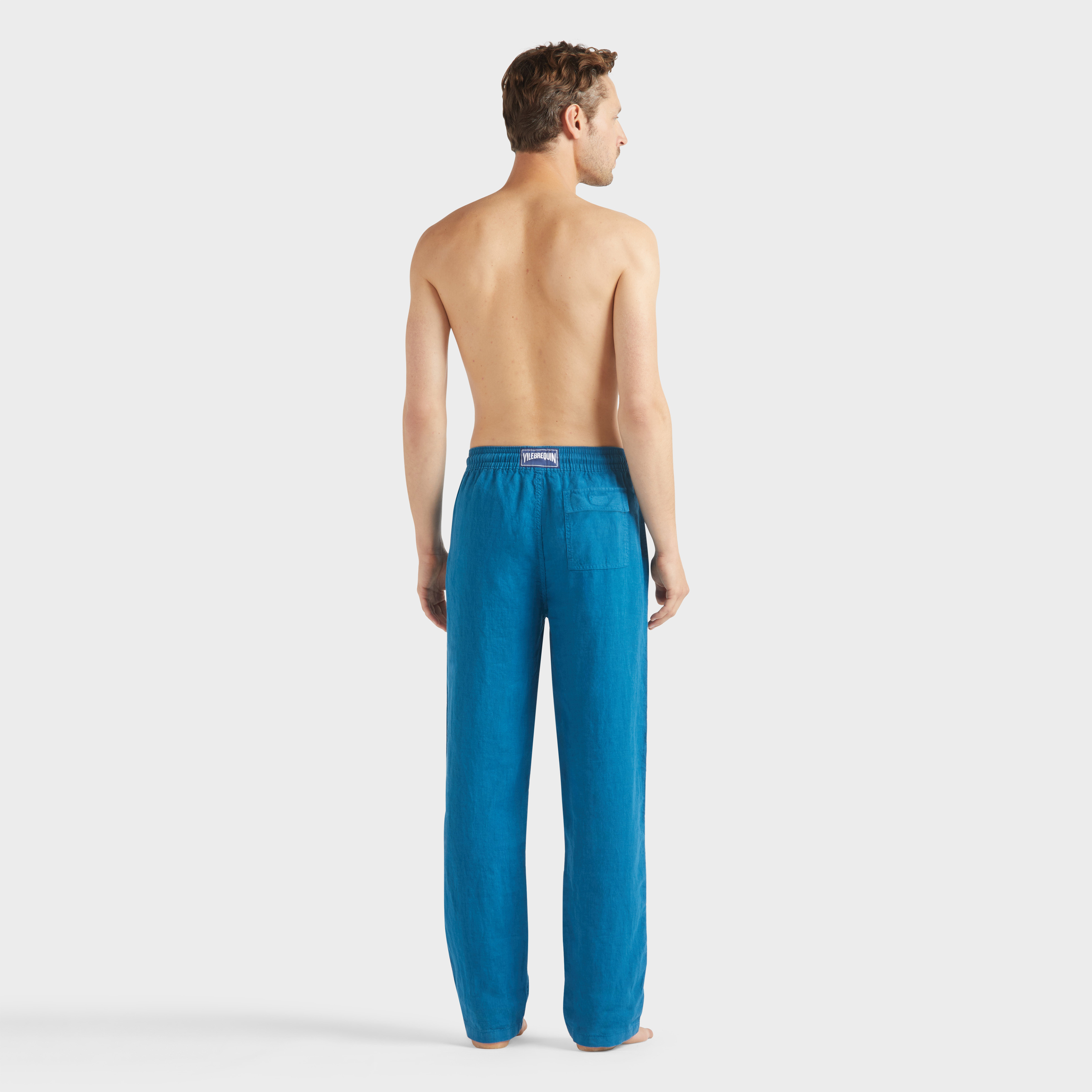 Pantalon en Lin Homme Uni | Pantalon Vilebrequin