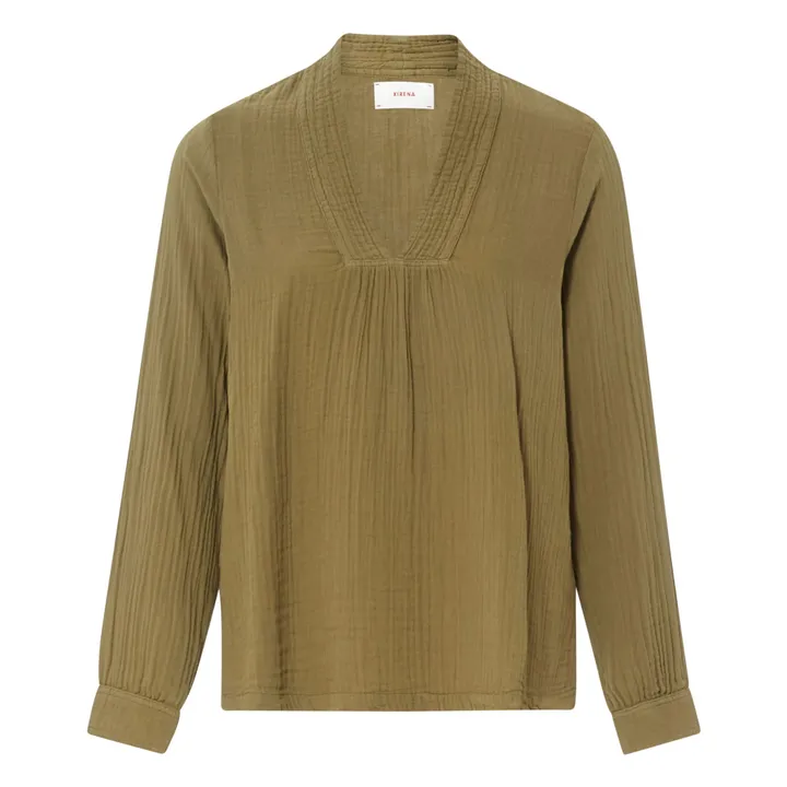 Xirena Blouse Hutton | Vert kaki