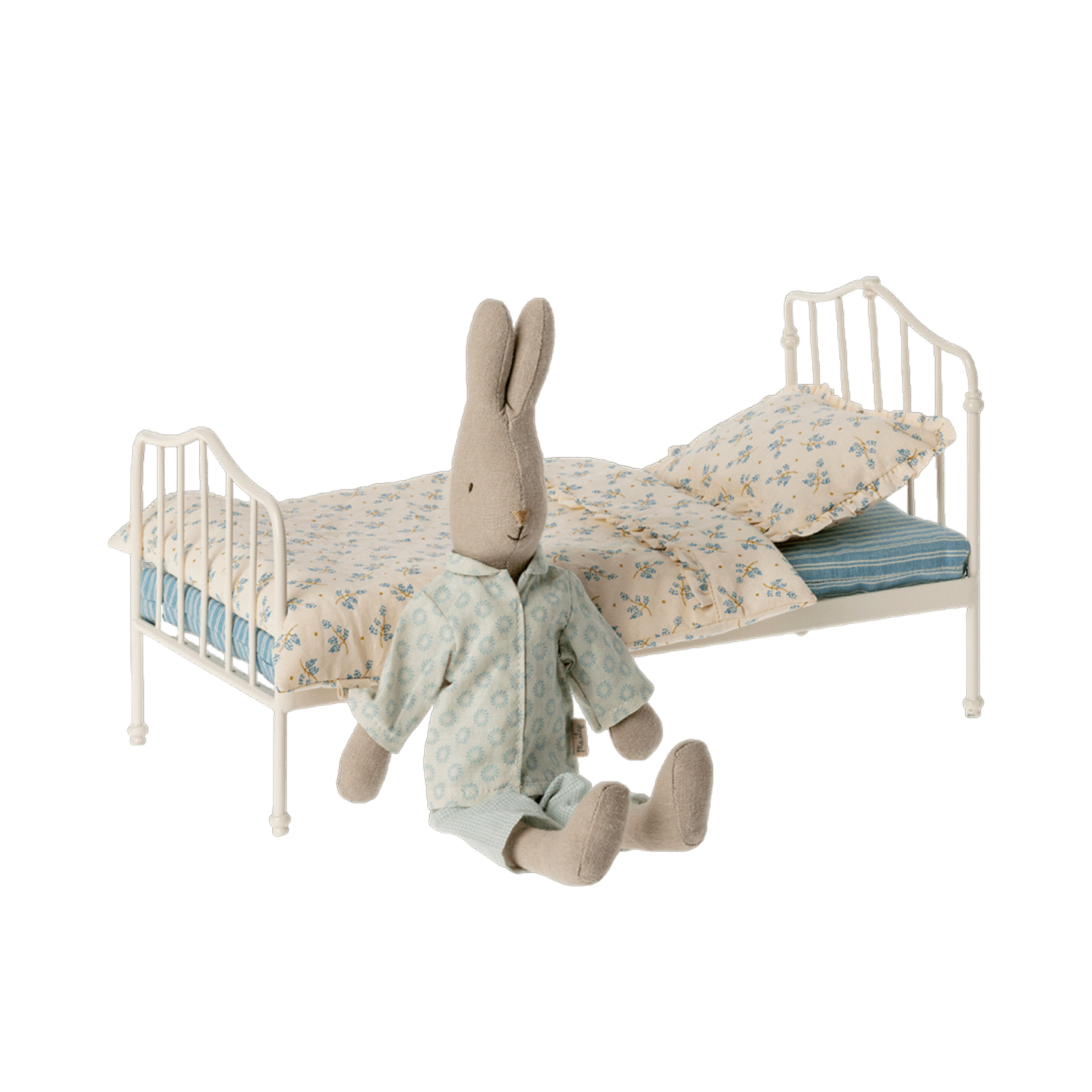 Maileg Bett für Puppenhaus Blau