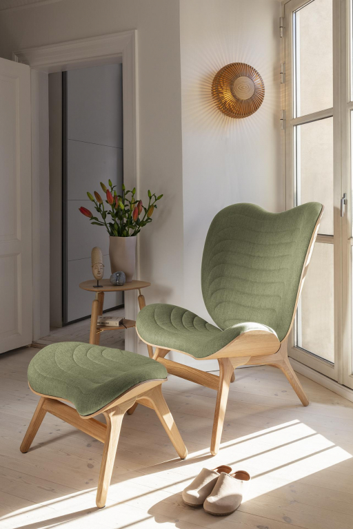 Umage Clava Up Wood wandlamp medium Ø35 zwart eiken