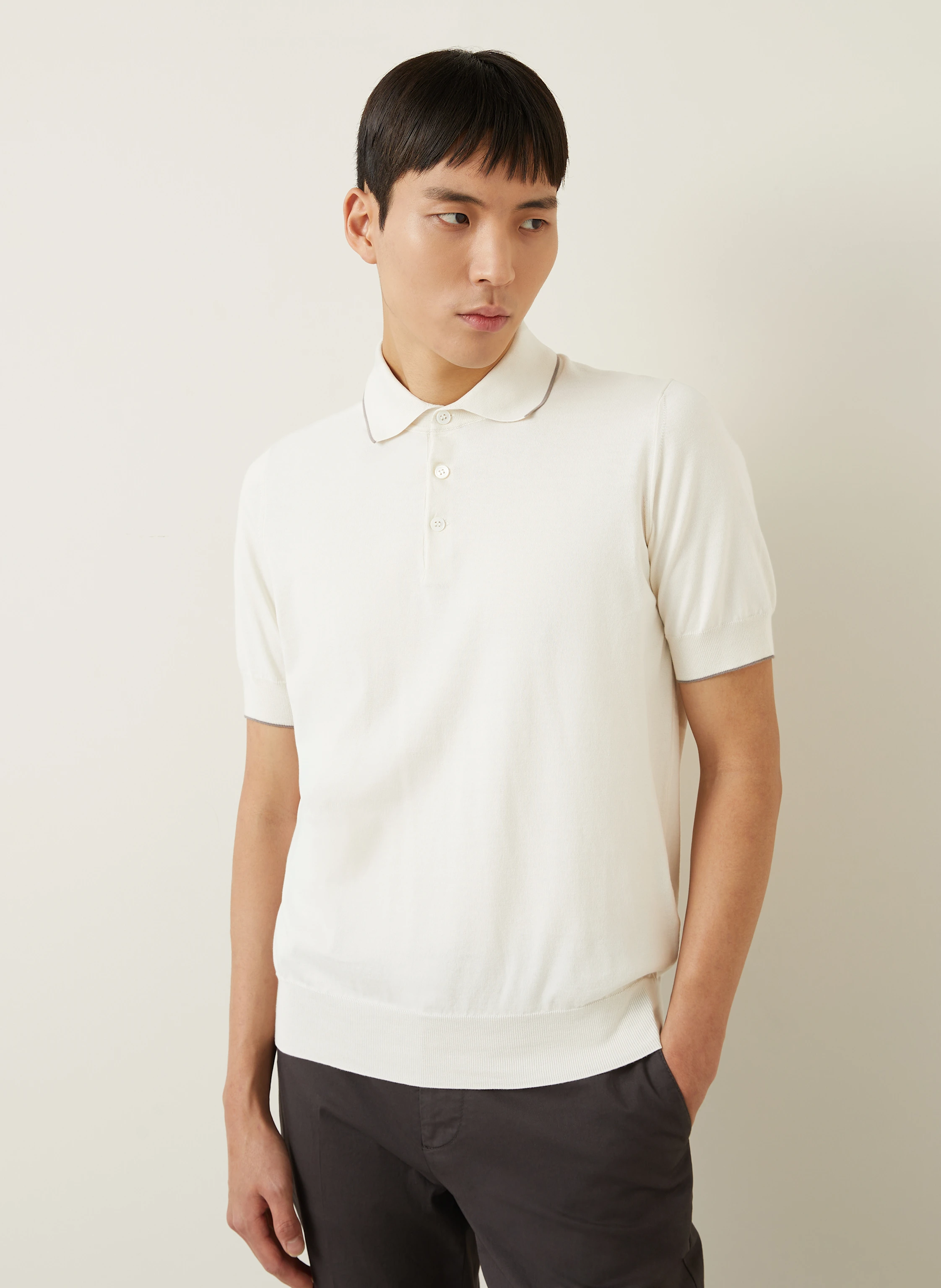 BRUNELLO CUCINELLI Strick-Poloshirt
