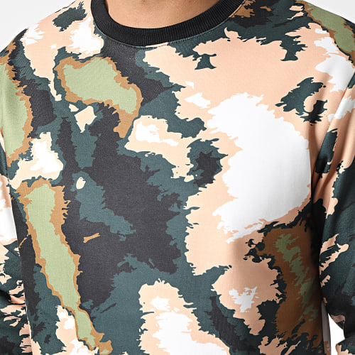 Sweat Crewneck SH-68 Noir Blanc Beige