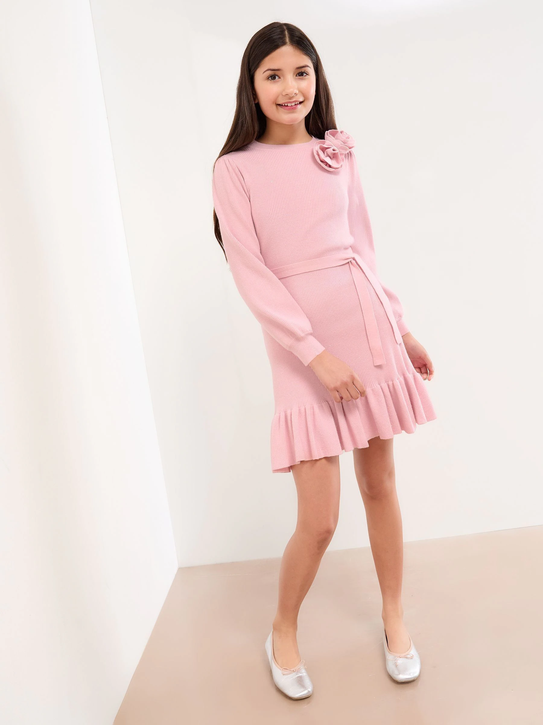 Lipsy jurk met korset en glitterbreisel (5-12jaar)