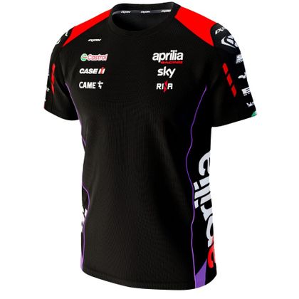 T-Shirt manches courtes Ixon TS1 APRILIA 24 - Noir / Rouge