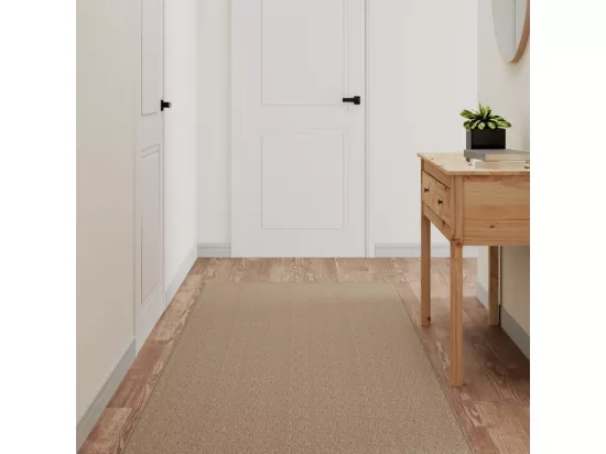 Tapis de couloir aspect sisal sable 80x200 cm