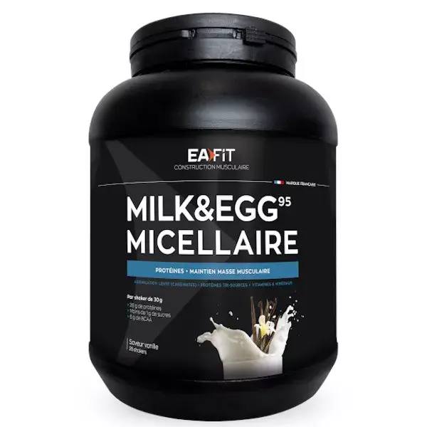 Água Micelar Eafit Milk & Egg 95, Sabor Baunilha, 750g