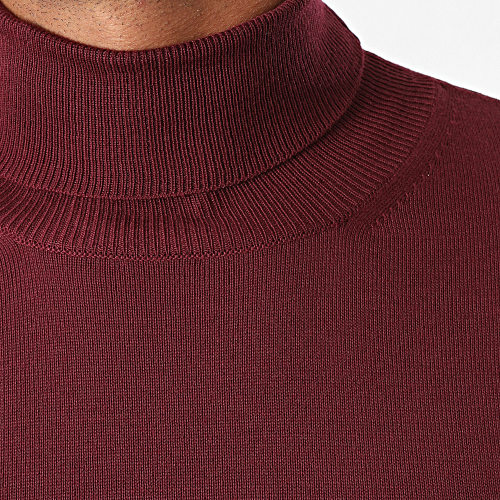 Pull Col Roulé JUM-87 Bordeaux