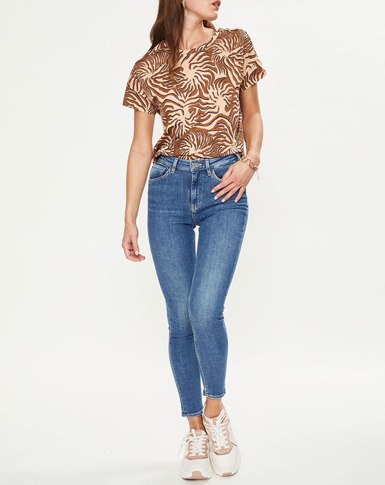 Scotch & Soda Jean taille haute Skinny bleu