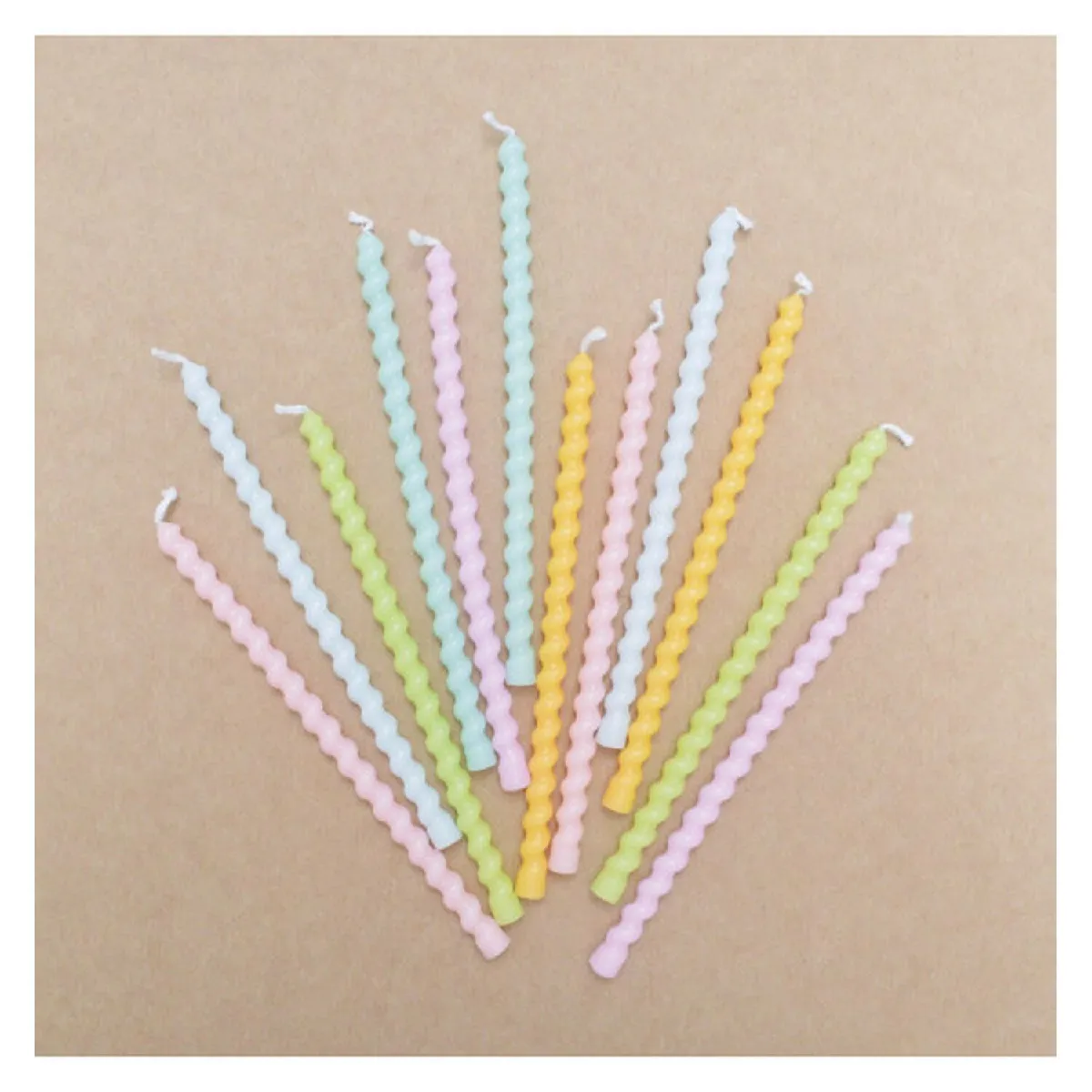 Scrapcooking Bougies Longues Torsadées Pastel