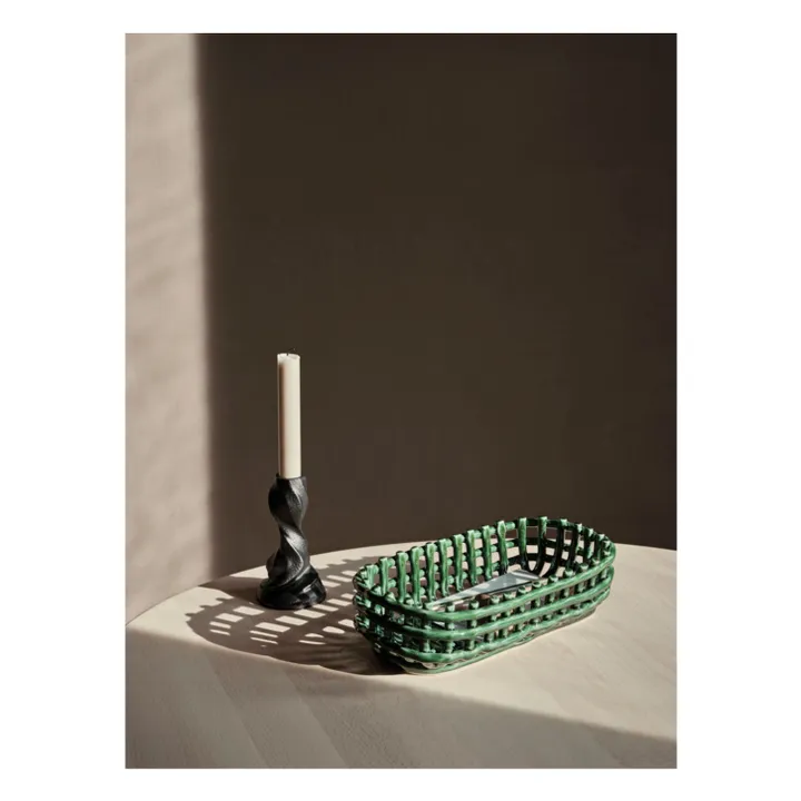 Ferm Living Panier ovale Ceramic | Vert émeraude