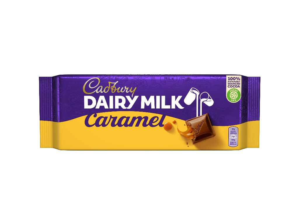 CHOCOLATE DE LEITE CADBURY DAIRY MILK CARAMEL 180 G