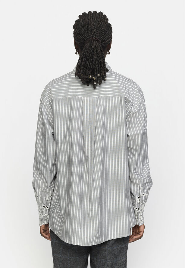 Soft Rebels SRBibi Shirt Striped Grey yd stripe