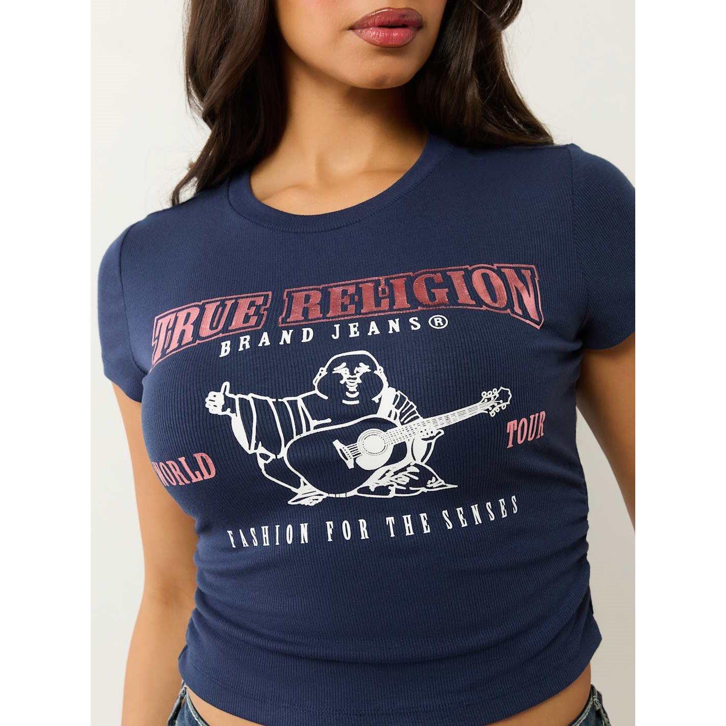 True Religion TR Gathered Baby T Shirt Womens