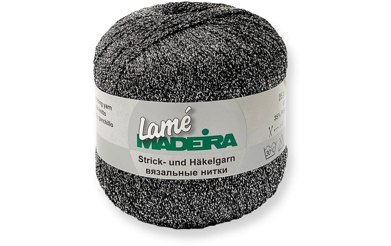Häkel- und Strickgarn Lamé 25 g, 175 m, AnthrazitWeiches Garn mit hohem Anteil an Viskose
