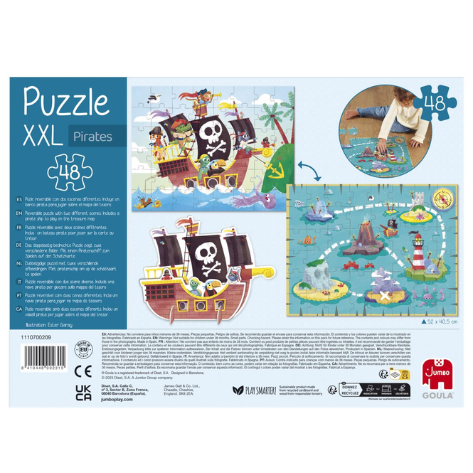 GOULA - Puzzle XXL - Piraten - 48 Teile