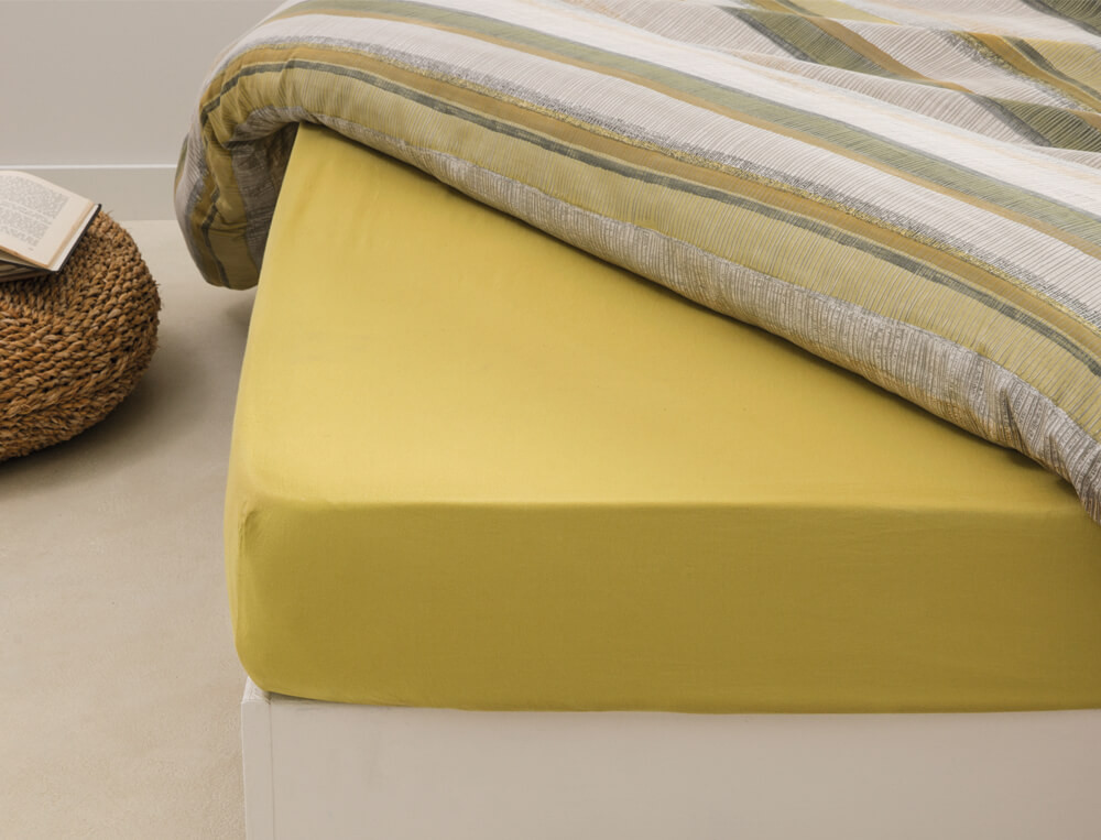 Drap-housse-Rayures nature