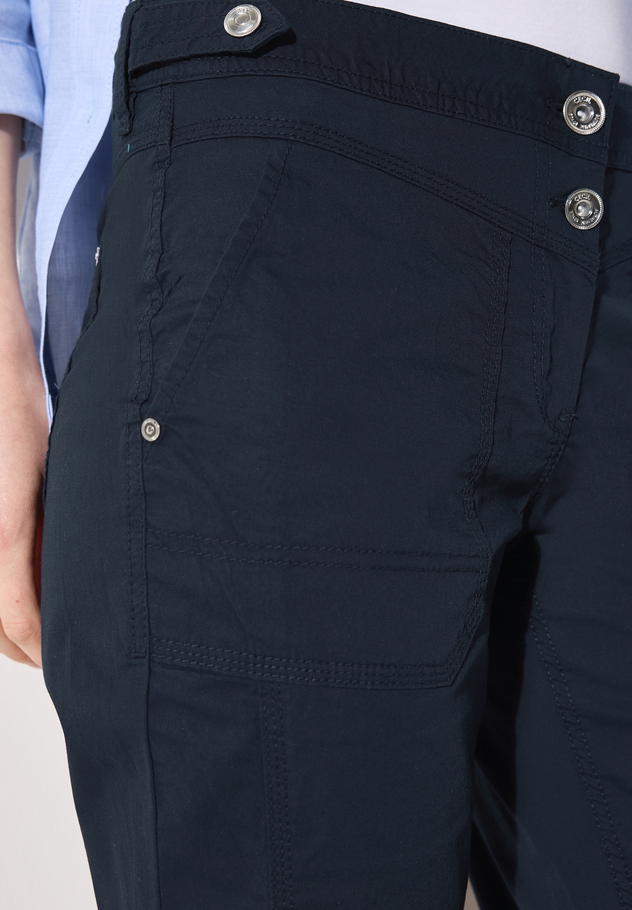 Cecil Caprihose »Style New York«  Sommerhose mit Knopfdetails am Bund