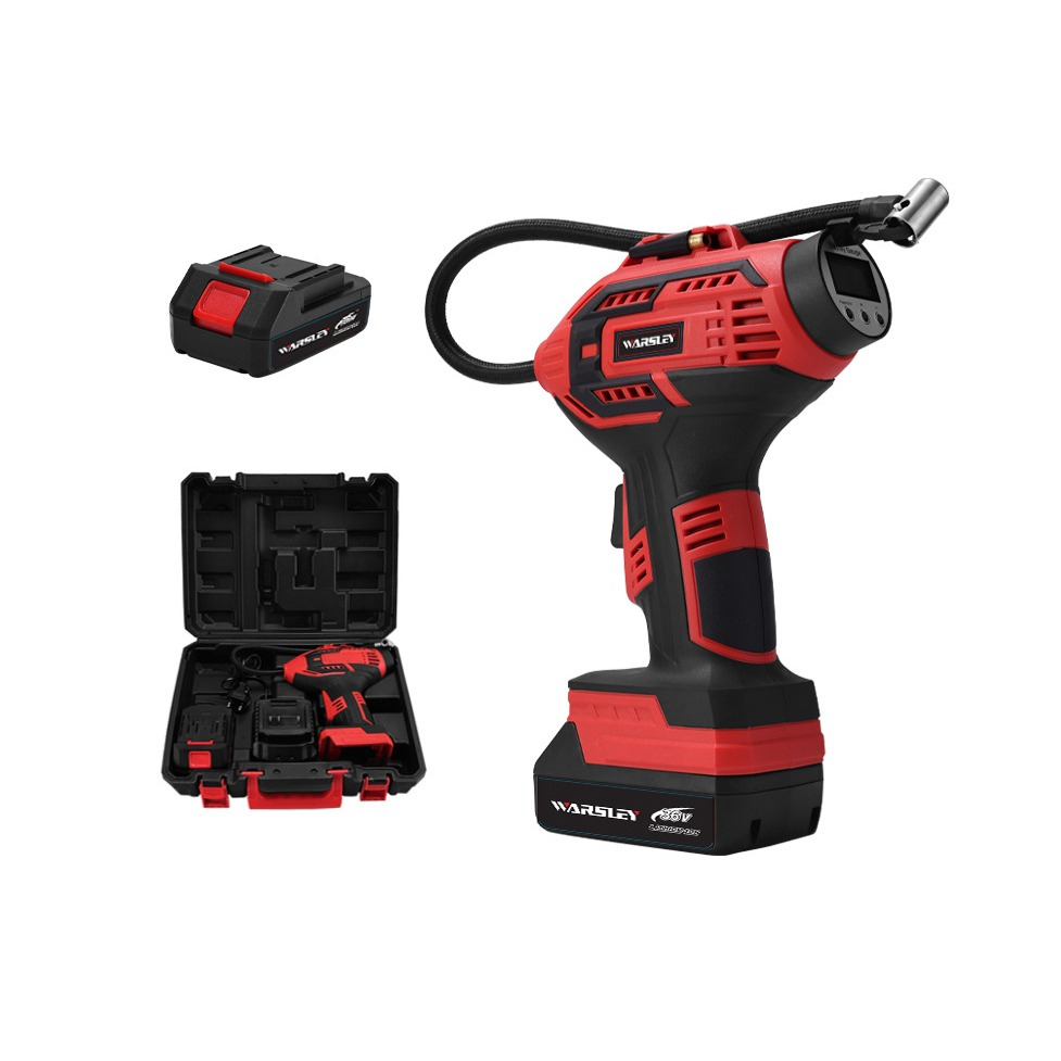 (150PSI) 20V Wiederaufladbare Autoreifen Luftpumpe (11A / 2500mAh) Kabelloser Mini Kompressor Vollautomatisch mit Koffer