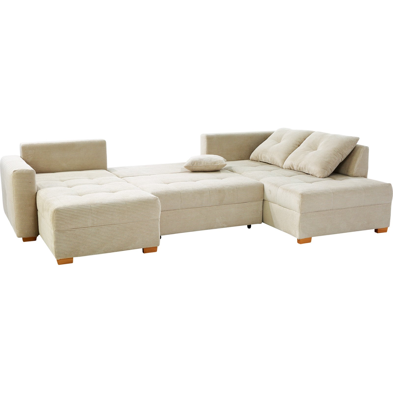 Wohnlandschaft Leon Stoff Cord greige