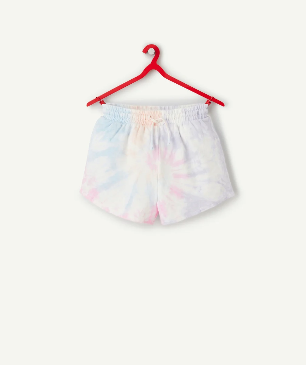 short fille en coton bio tie and dye