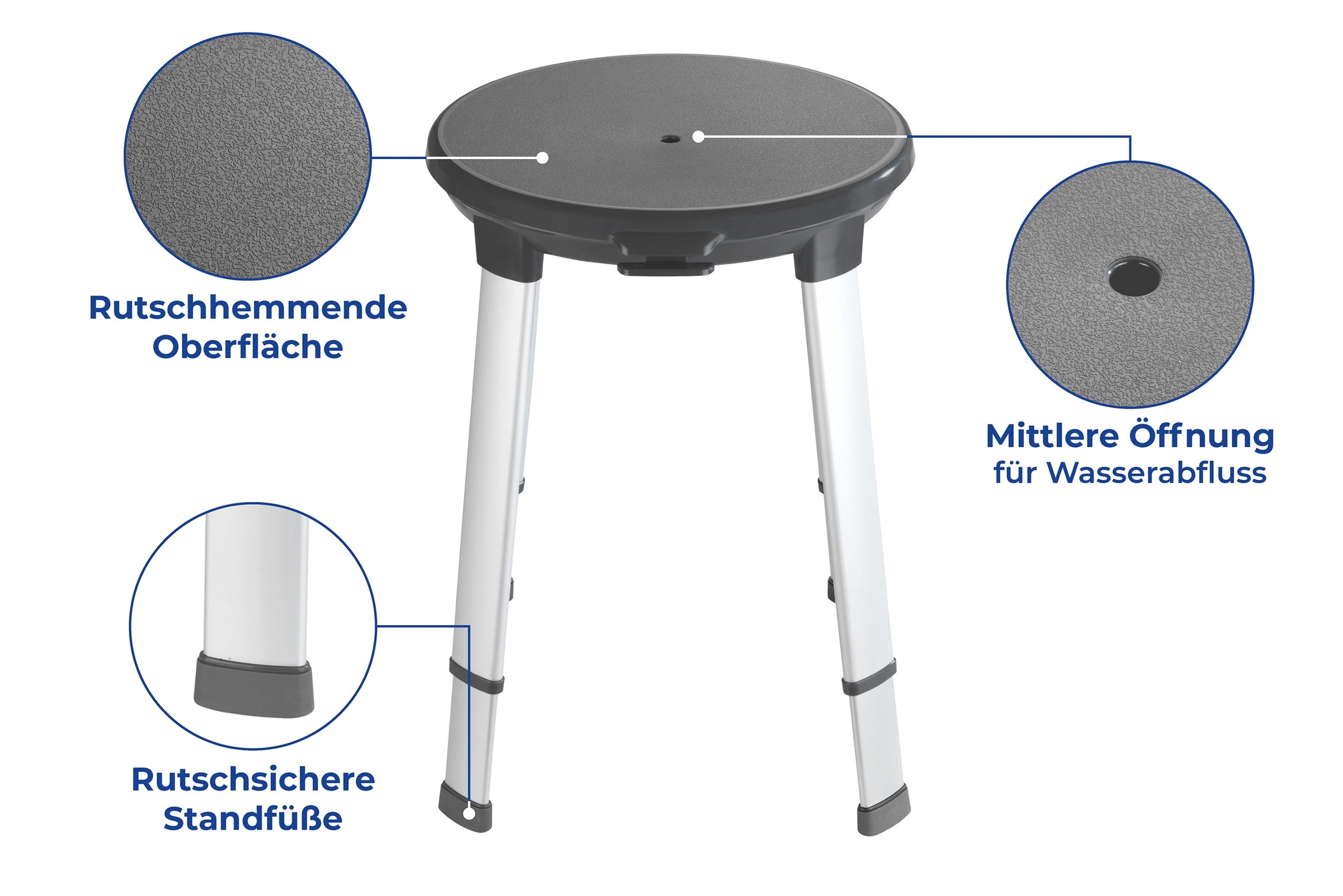 Wenko Secura Premium hygienebadkruk rond