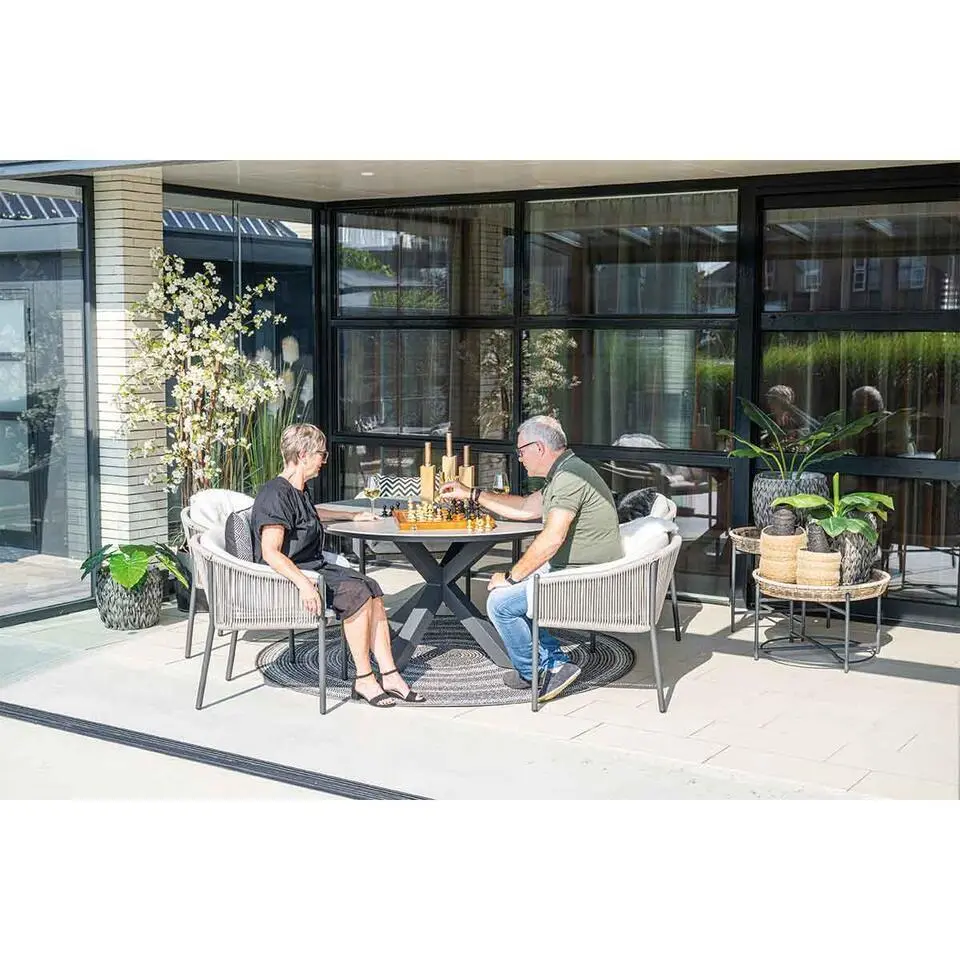 Garden Impressions Delvin tuinset 6-delig - Duuk tuintafel Ø150 cm