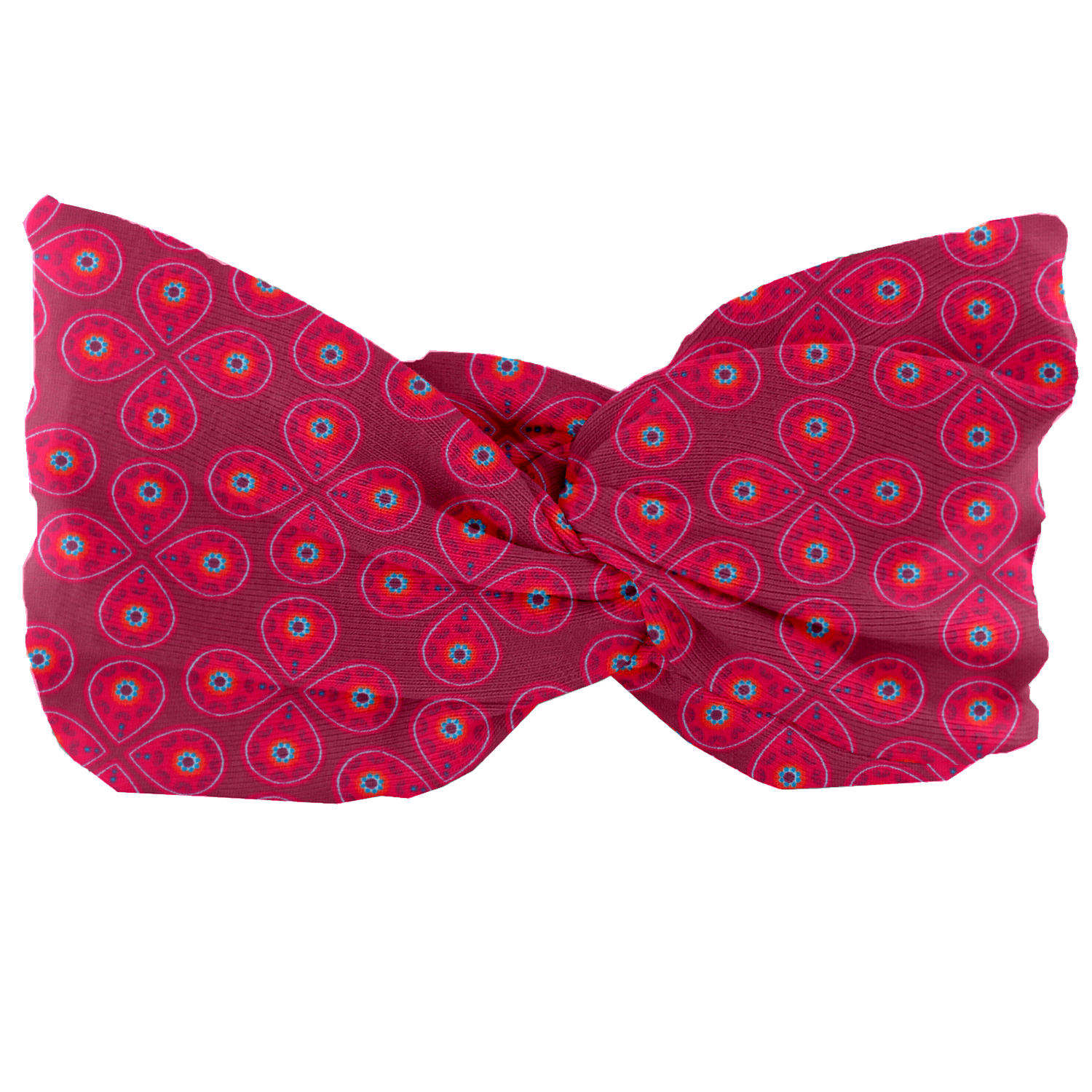 Bandeau Jersey Croisé Enfant Trèfle Rouge