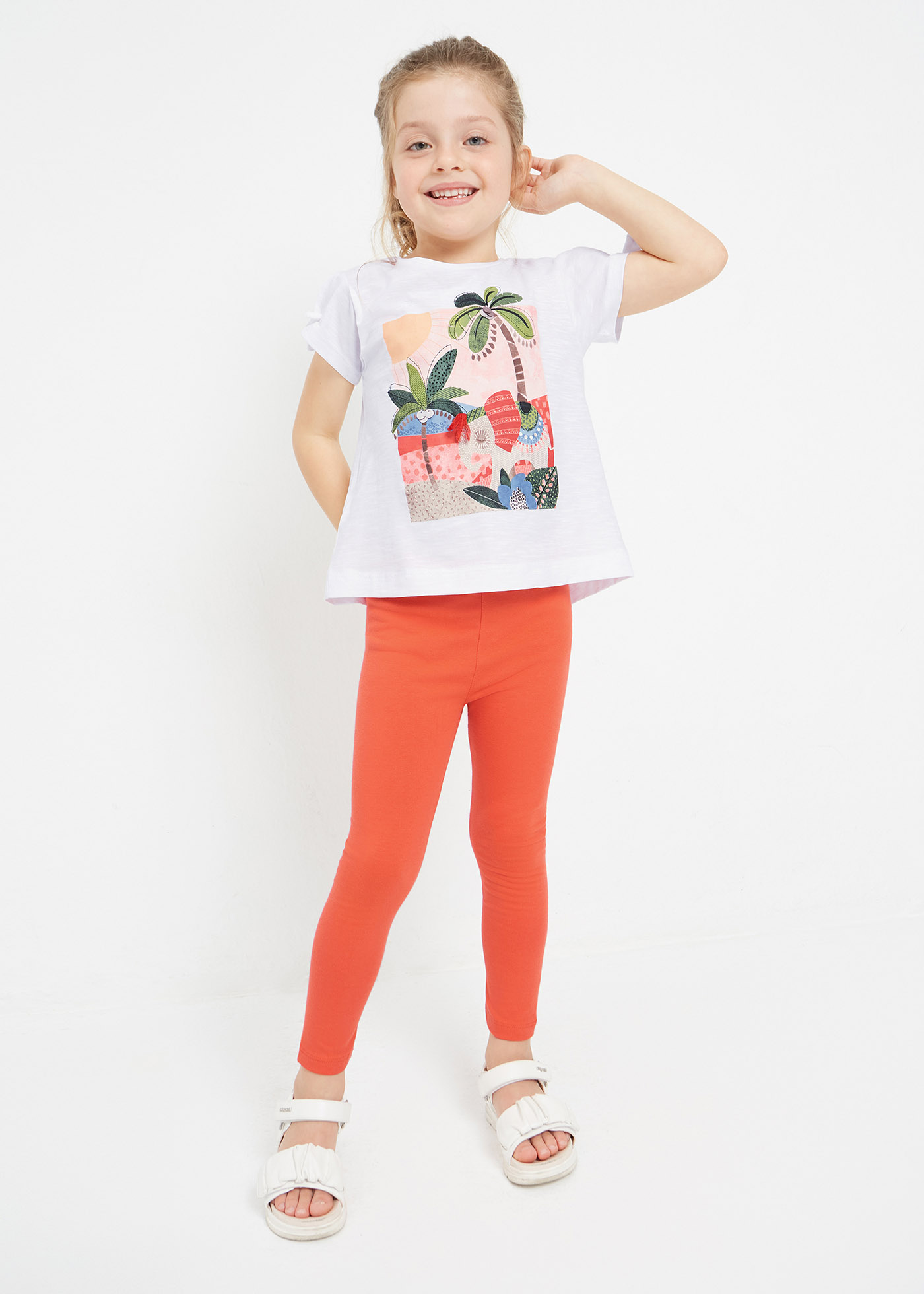Conjunto de duas peças em algodão sustentável para meninas