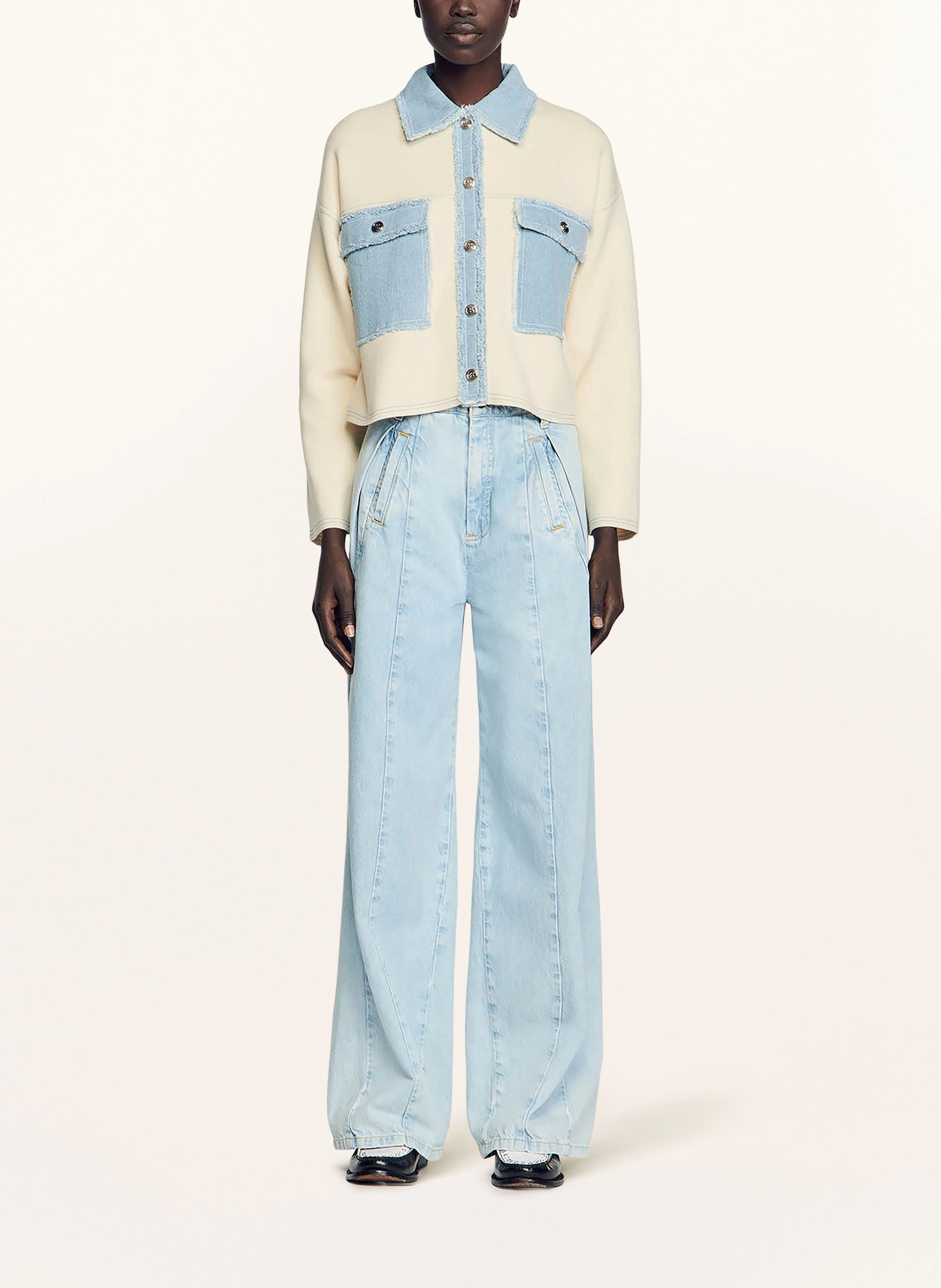 SANDRO Jacke im Materialmix