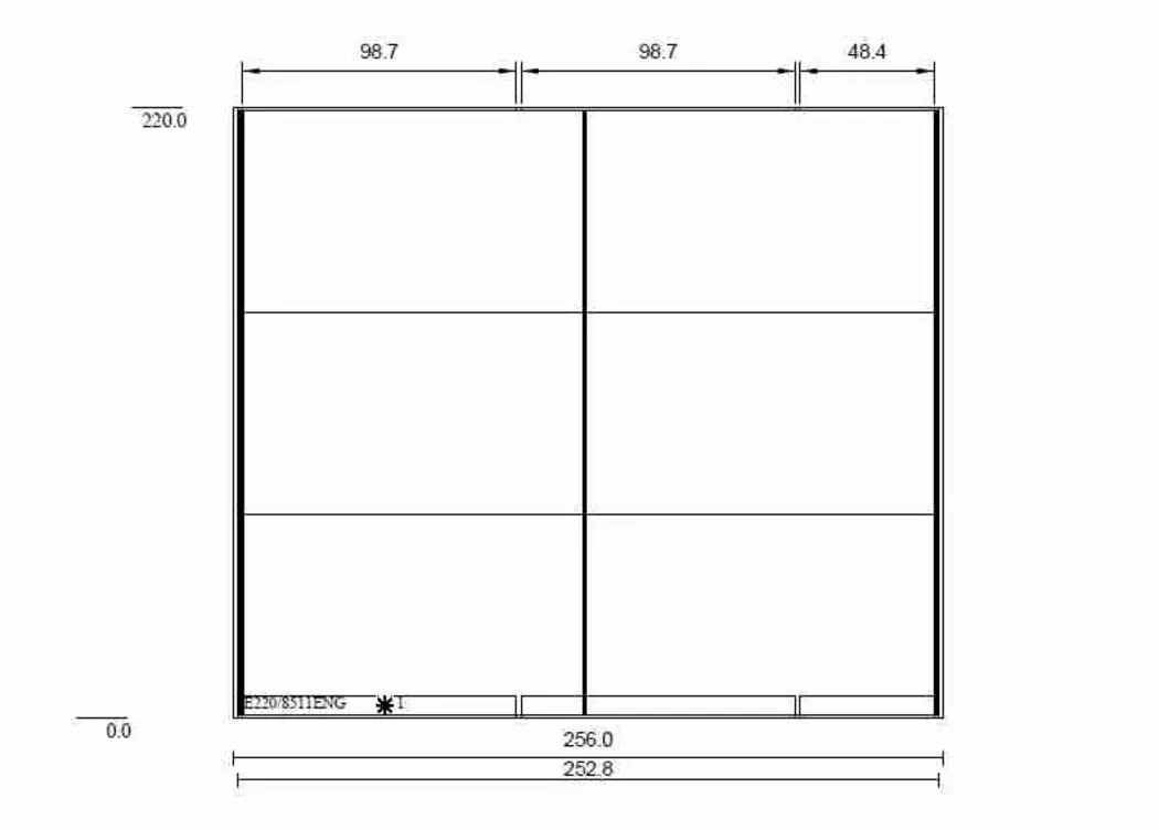 Schwebetürenschrank Miami 257 x 220 cm