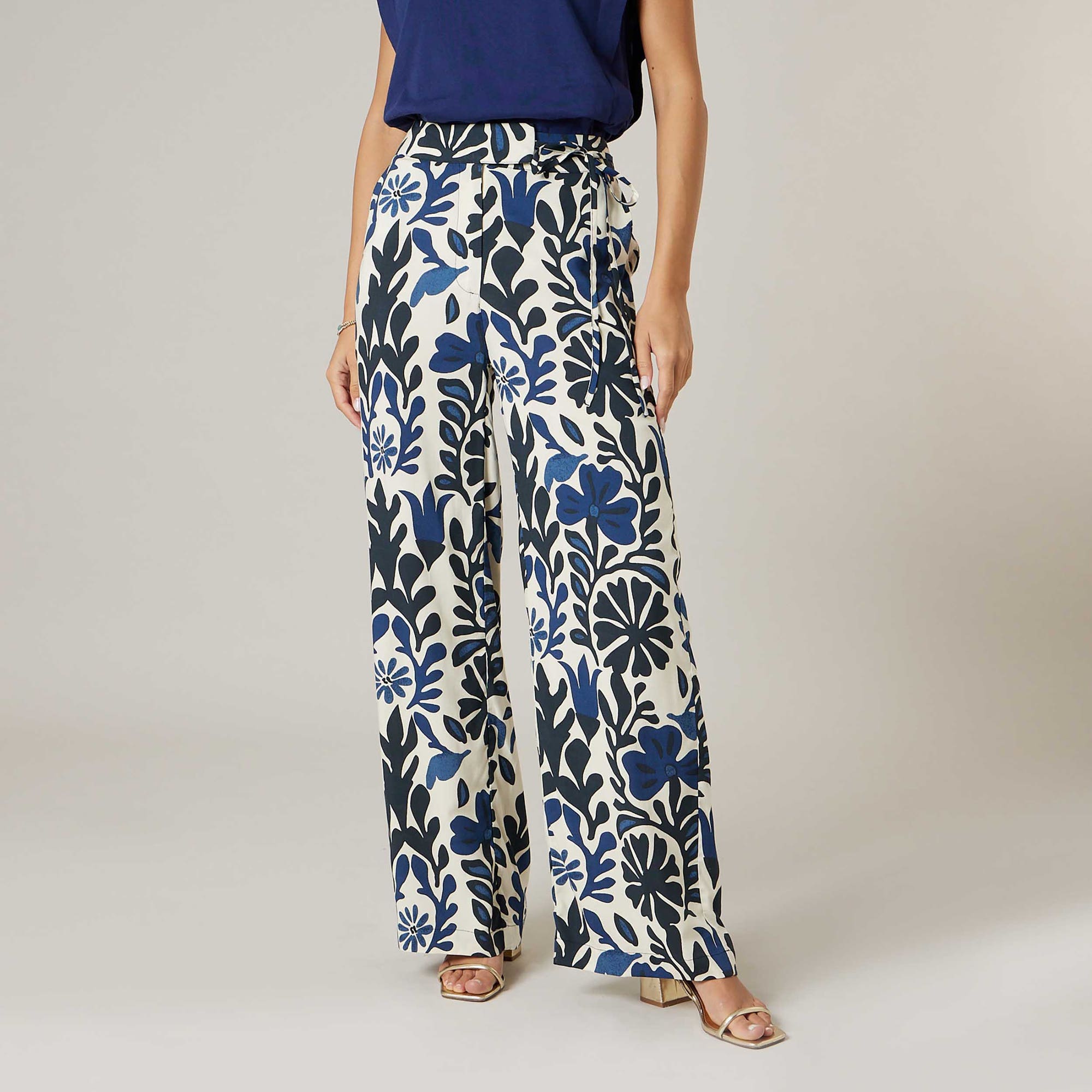 Pantalon Femme bleu marine