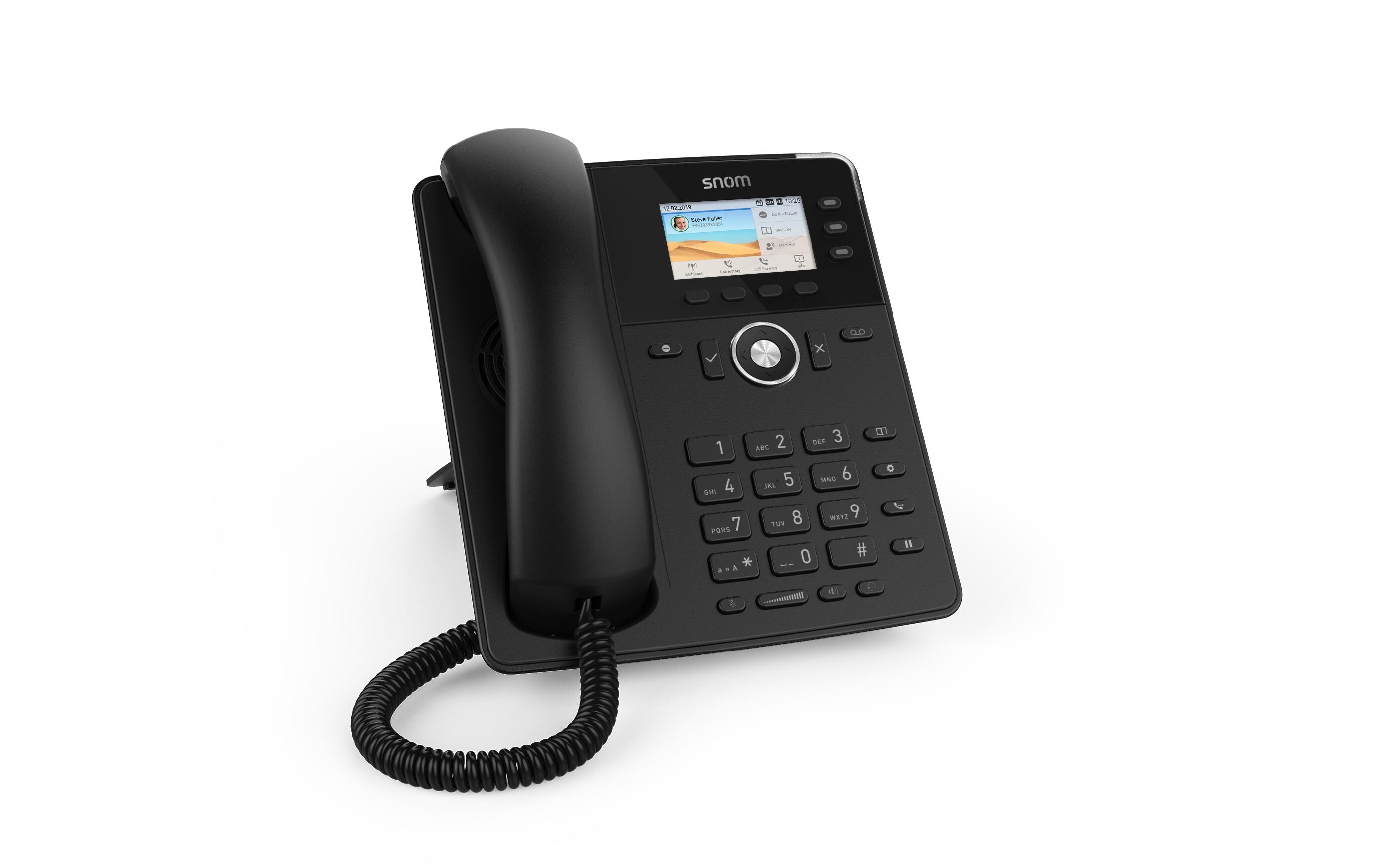 Tischtelefon D717 Schwarz<br>Tischtelefon mit SmartLabel und Ambient Sensor für mehr Produktivität und Energieeffizienz im Alltag