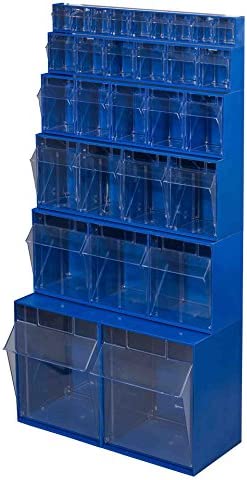 PROREGAL vouwbak magazijn VarioPlus ProFlip 6 HxBxD 11,5 x 60 x 9,5 cm blauw-transparant