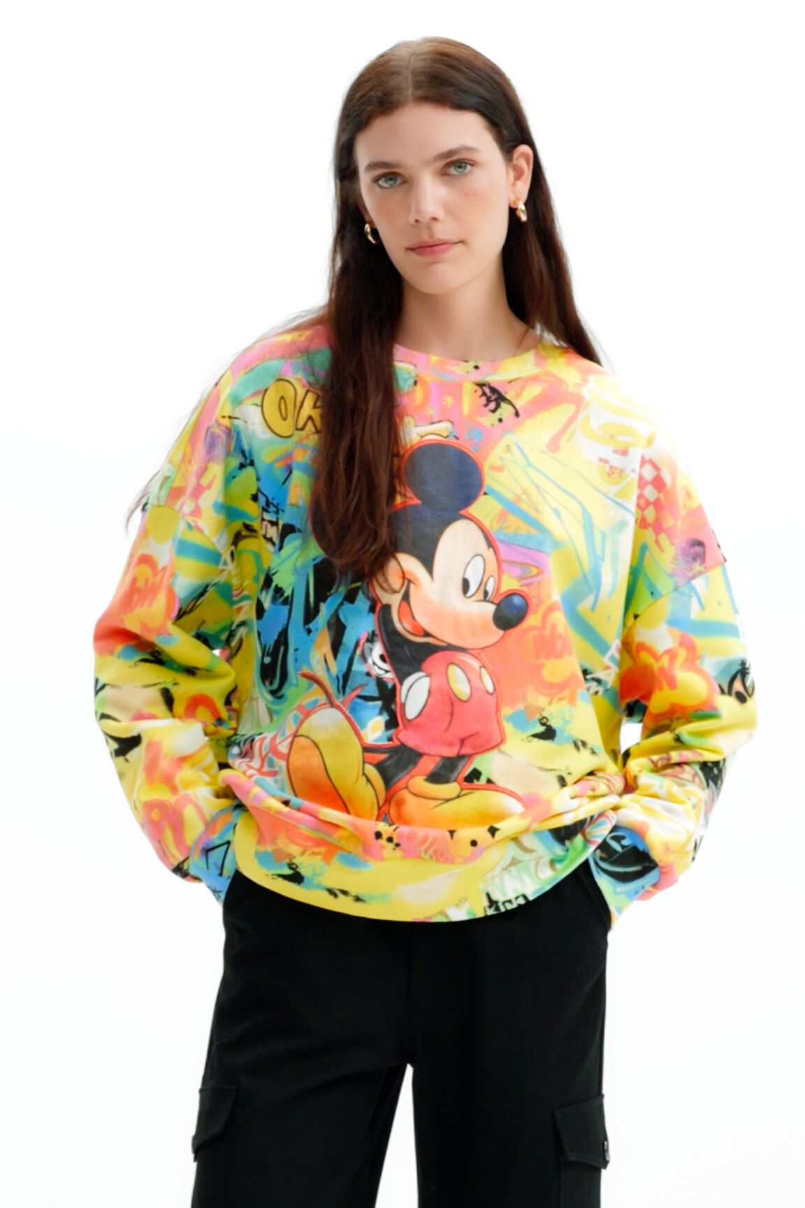 Sweat-shirt oversize Mickey Mouse