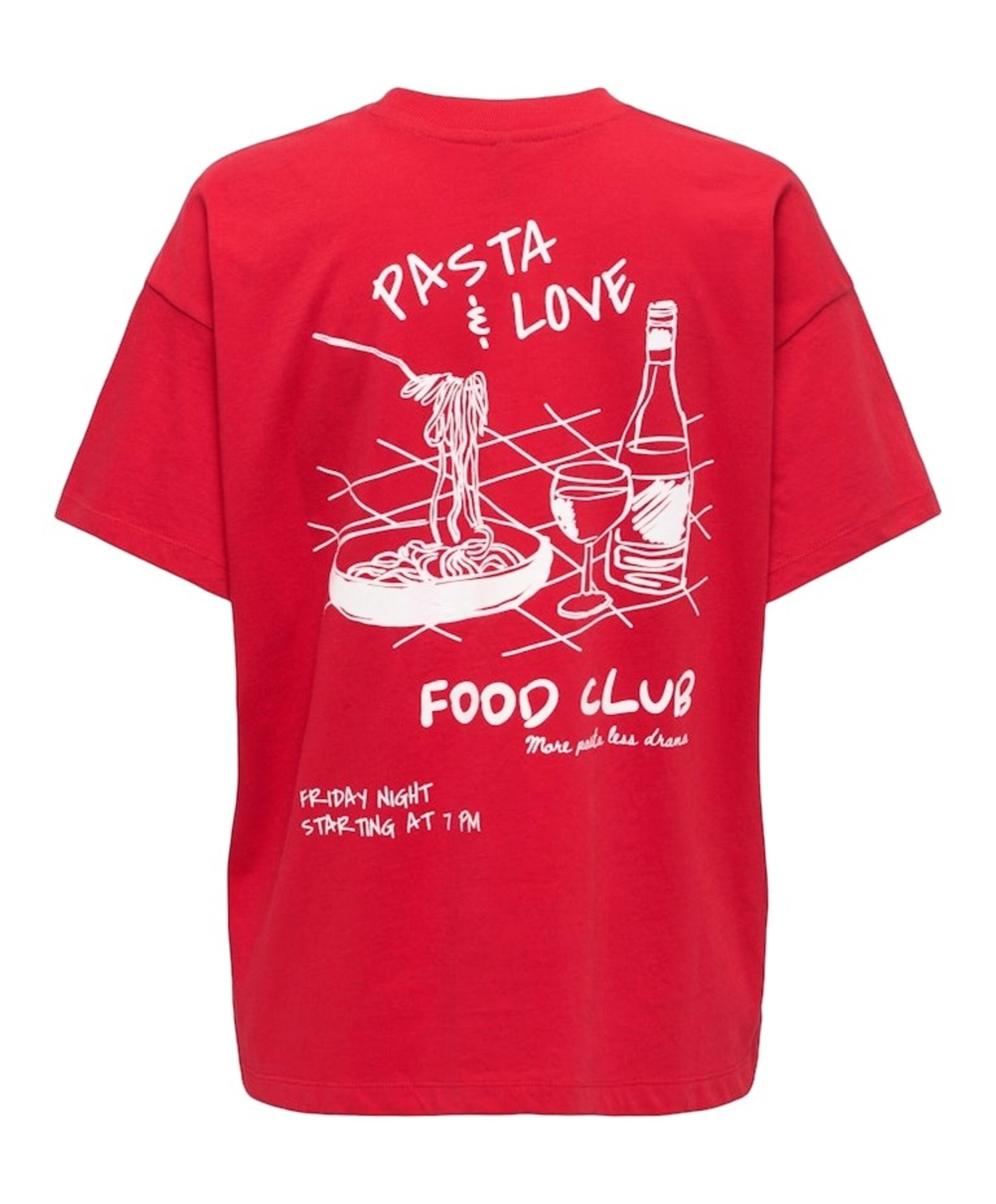 Only Dames T-shirt rood