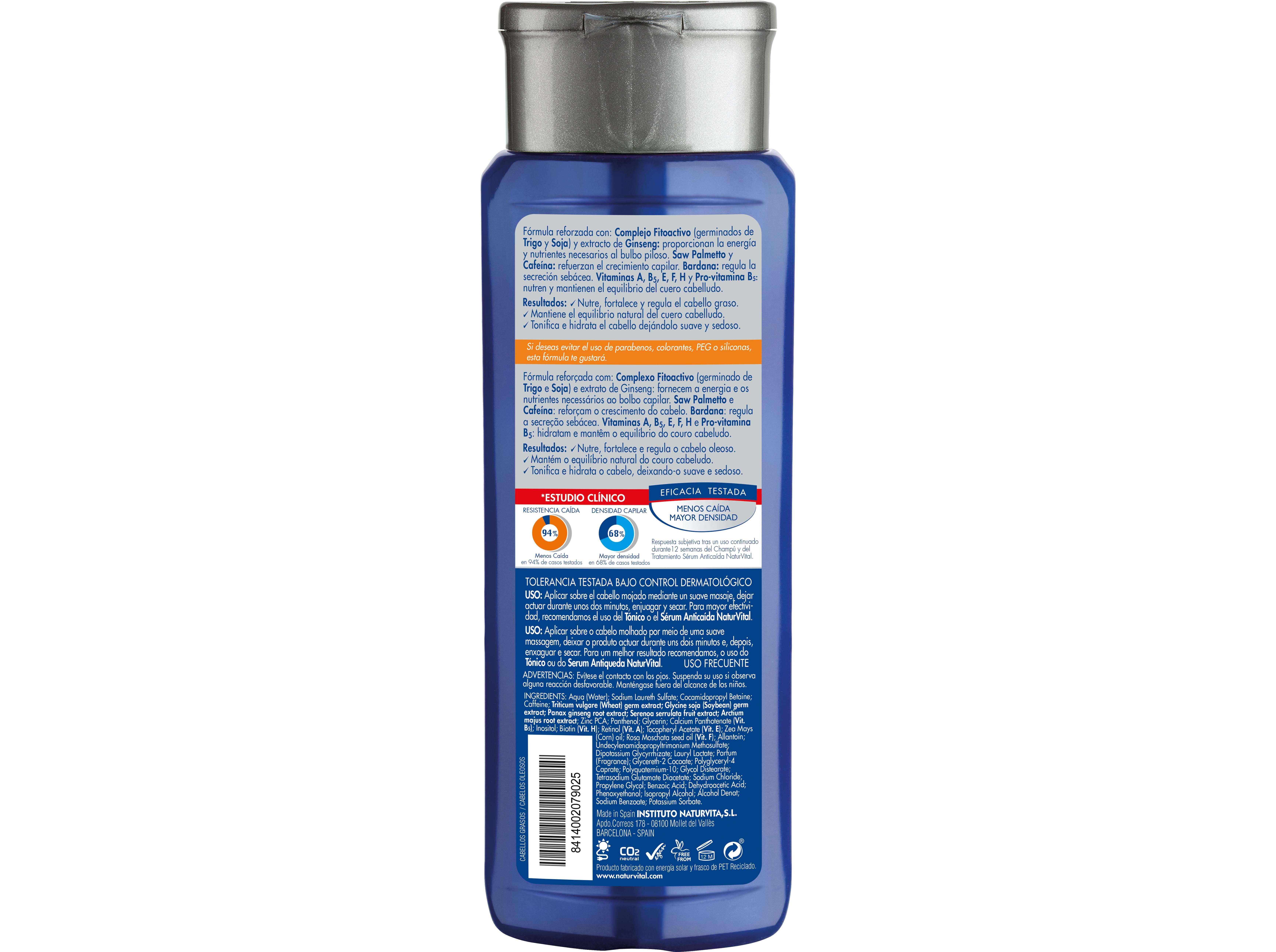 CHAMPÔ ANTIQUEDA CABELOS OLEOSOS NATUR VITAL 300ML