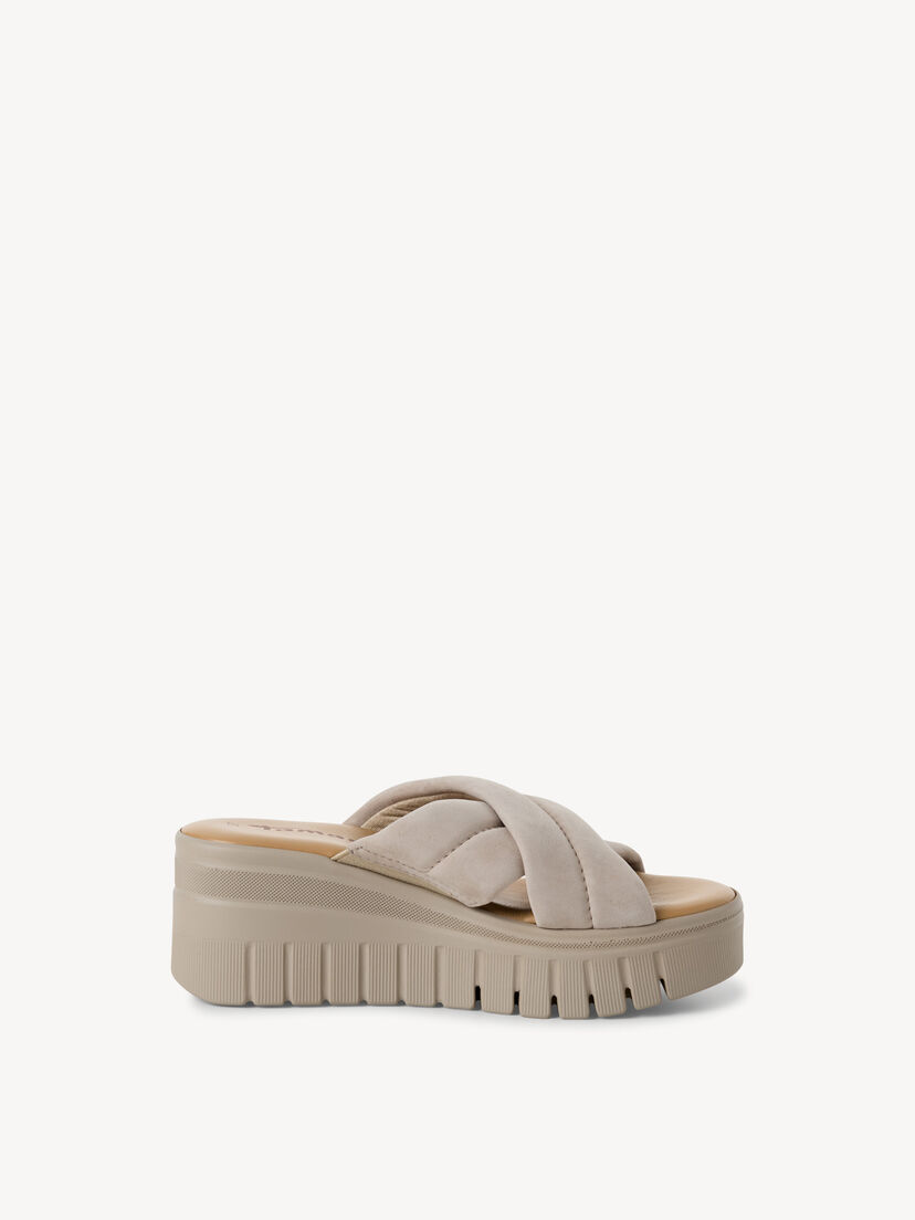 Leren Slipper - beige