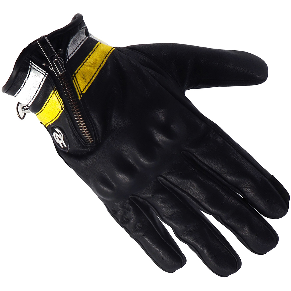 Helstons - Gants Ziper Noir / Blanc / Jaune