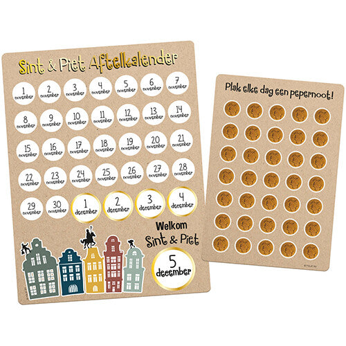 Sinterklaas aftelkalender welkom sint en piet